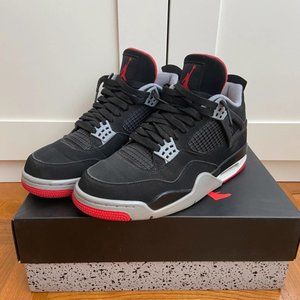 Jordan 4 Bred- like new worn 3 times